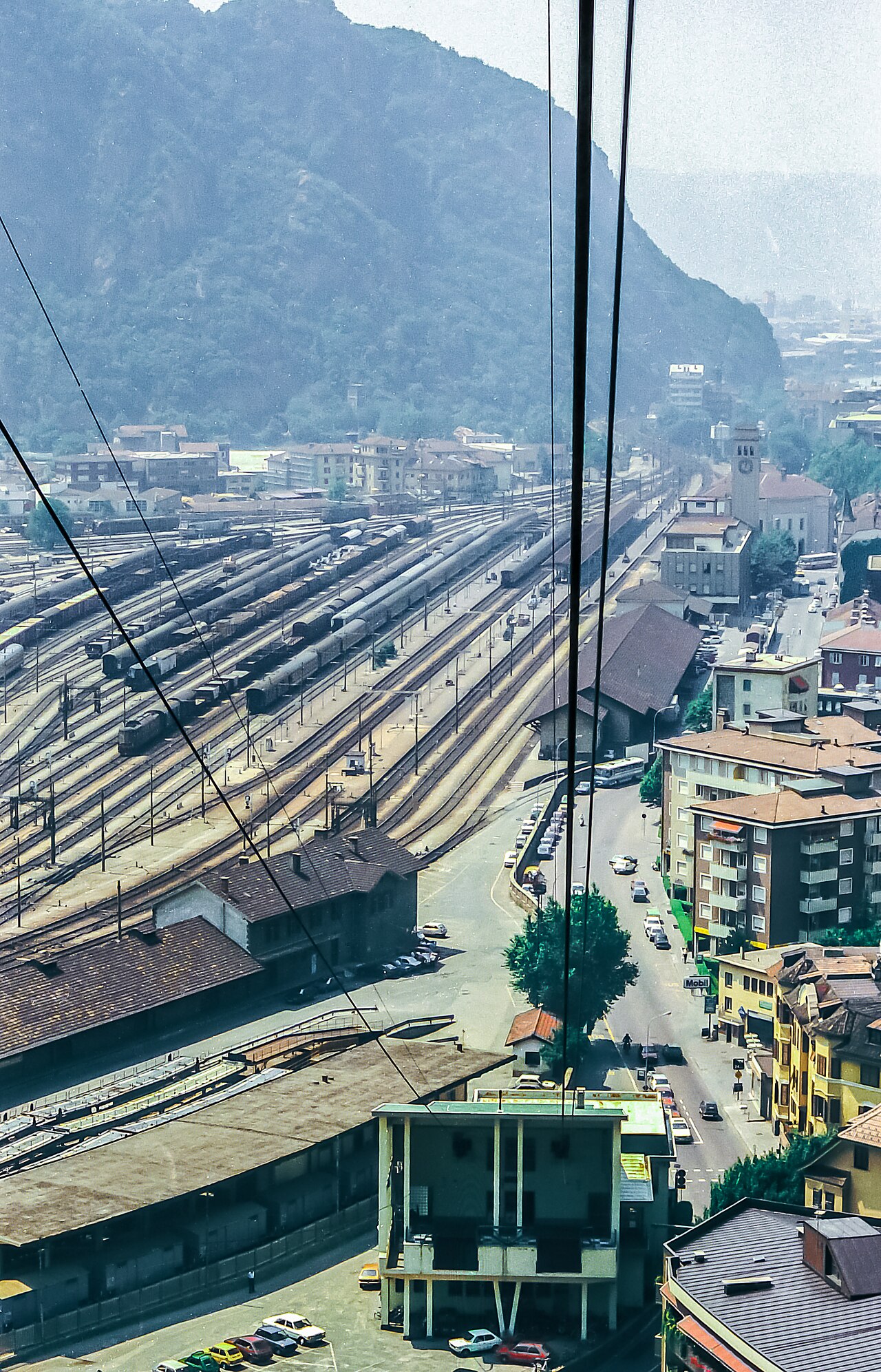 Kabine der Rittner Seilbahn über Bozen